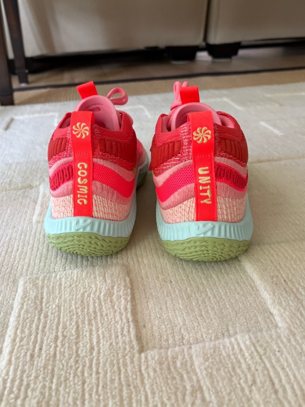 Nike Cosmic Unity 3 Aja Wilson hot pink green blue knit shoes women’s 8 - Picture 4 of 12